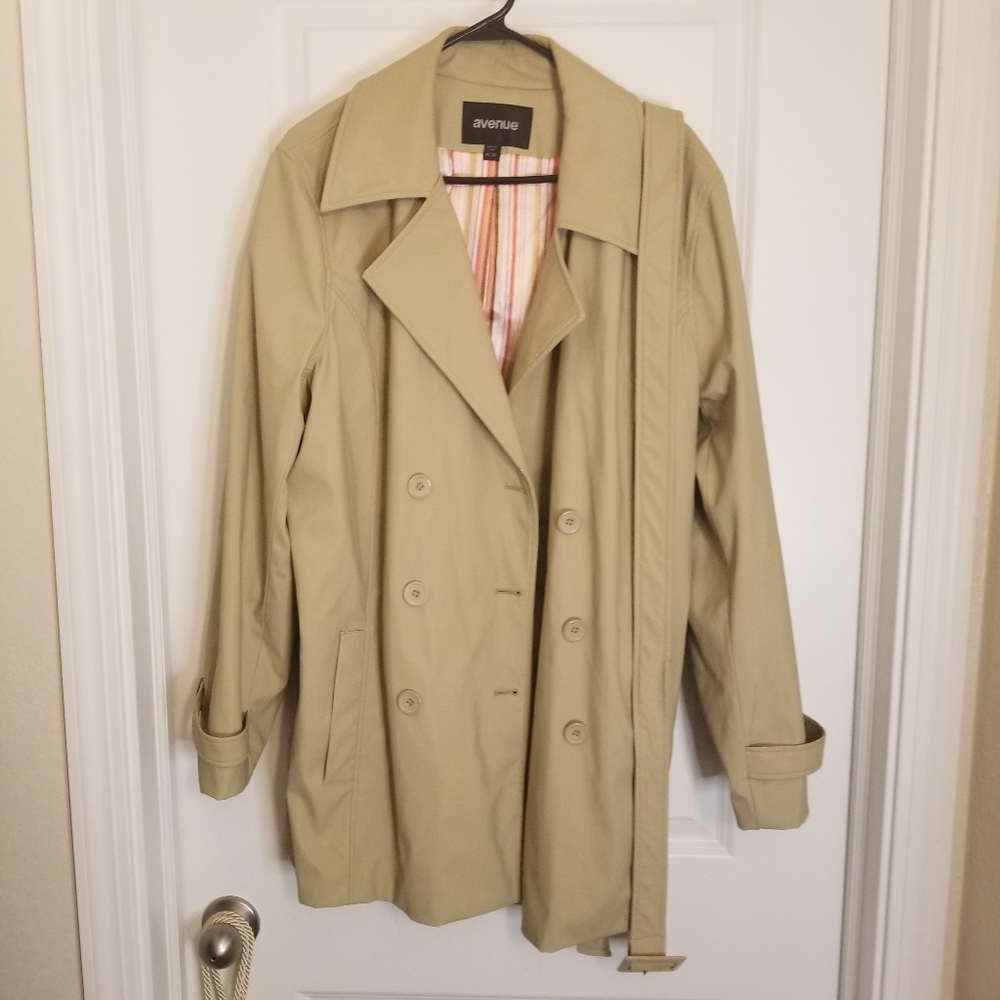 Avenue rain coat the buttons up